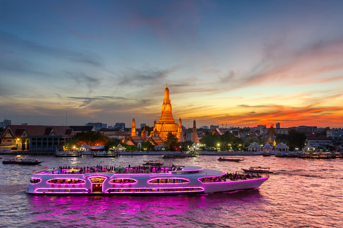 glowing river cruise in thailand